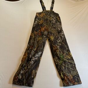 Bushmaster Camo Hunting Bib Overalls - Mossy Oak Style Green/Brown/Black
